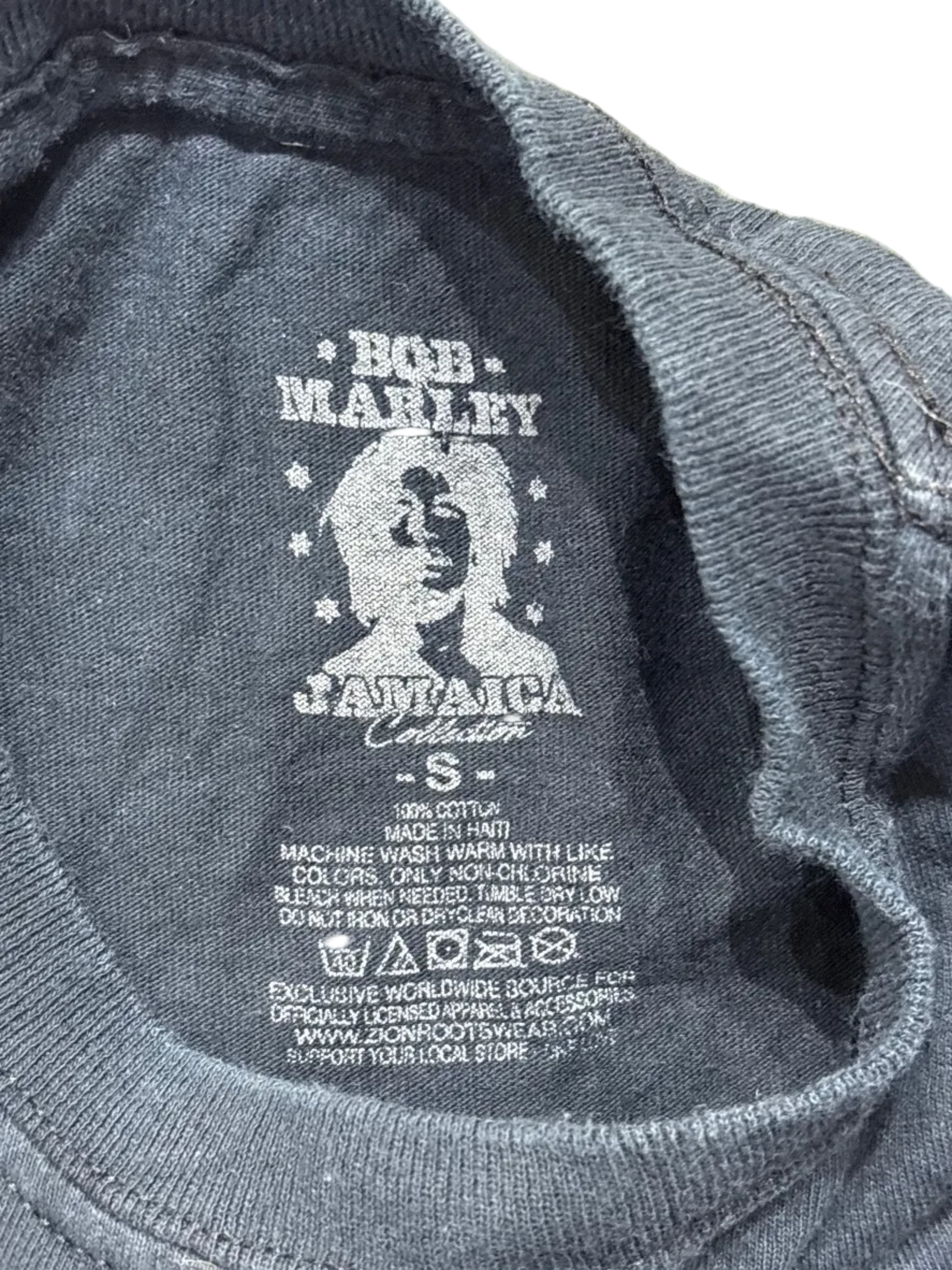 Bob Marley Shirt Adult Black Rasta Reggae Lion Music Tee Wailers Zion Men - Small